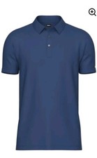 Tailored Navy Blue Polo 4 Way Stretch Comfortable Breathable Small Cooling