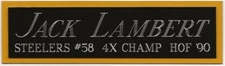 JACK LAMBERT STEELERS NAMEPLATE AUTOGRAPHED Signed Football HELMET JERSEY PHOTO