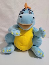 Diz Blue Dinosaur Hand Puppet Full Body Plush 12" Stuffed Animal Scott Foresman