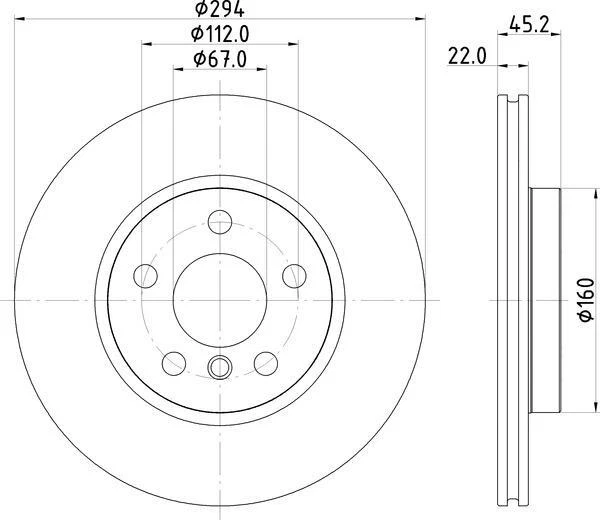 Mintex Brake Discs fits BMW Mini V280:5 MDC2681 (also fits other 