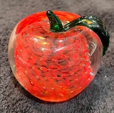 Lenox APPLE Paperweight Art Glass. FREE SHIPPING!