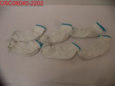 NWOT - Stain, Fruit of The Loom Women's White Blue 6 Pack Ankle Socks, Sz 4-10
