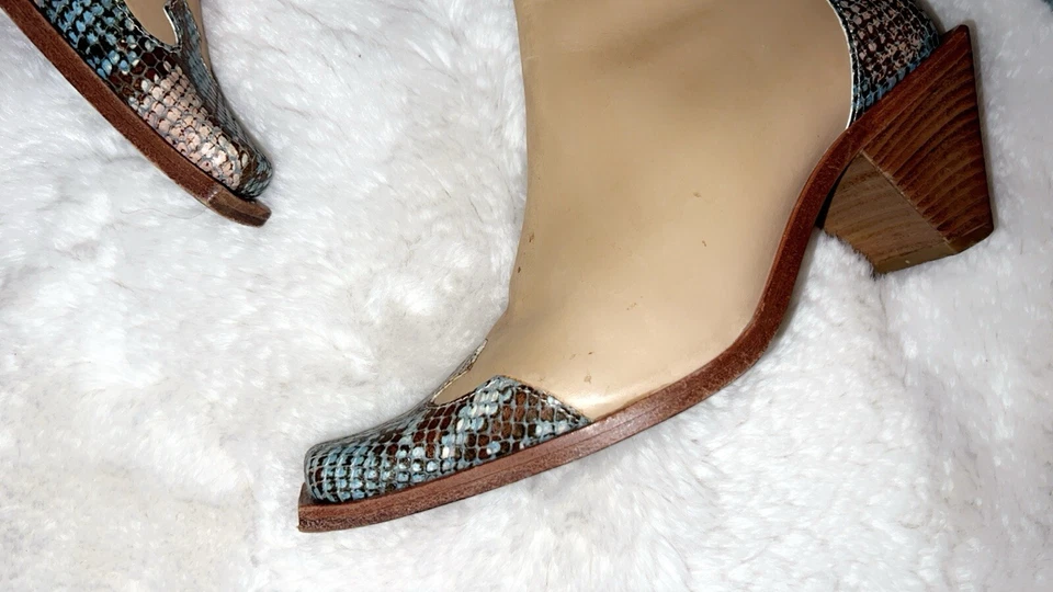 Botín de cuero occidental con estampado de serpiente ENZO ANGIOLINO TALLA 5,5 Foto 3 de 4