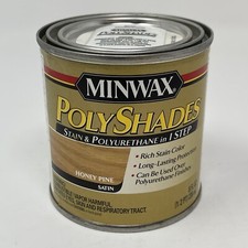 Minwax PolyShades Wood Stain  Polyurethane Finish 1/2 Pint, Honey Pine, Satin