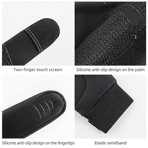 BLACK S Winter Cycling Warm Waterproof Bike Touchscreen Glove BB - Picture 4 of 10