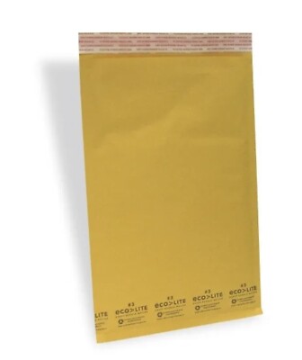 100 #3 8.5x14.5 X-Wide Ecolite USA Kraft Bubble Mailer Envelopes from TheBoxery