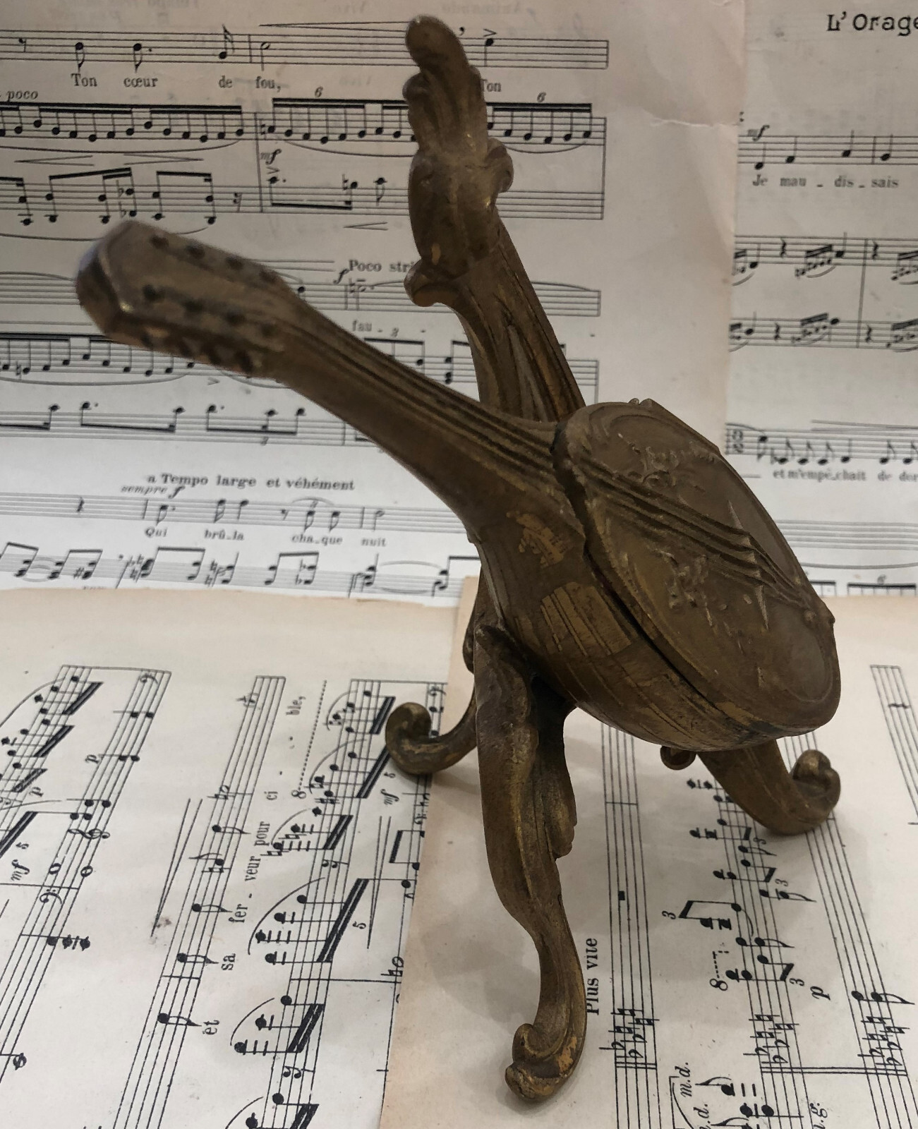 Rare Antique French Mandolin Jewelry Box with cushion c.1910 eBay