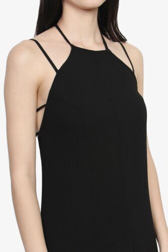 TheMogan High Halter Neck Strappy Open Back Slit Front Long Maxi Dress - Picture 8 of 14