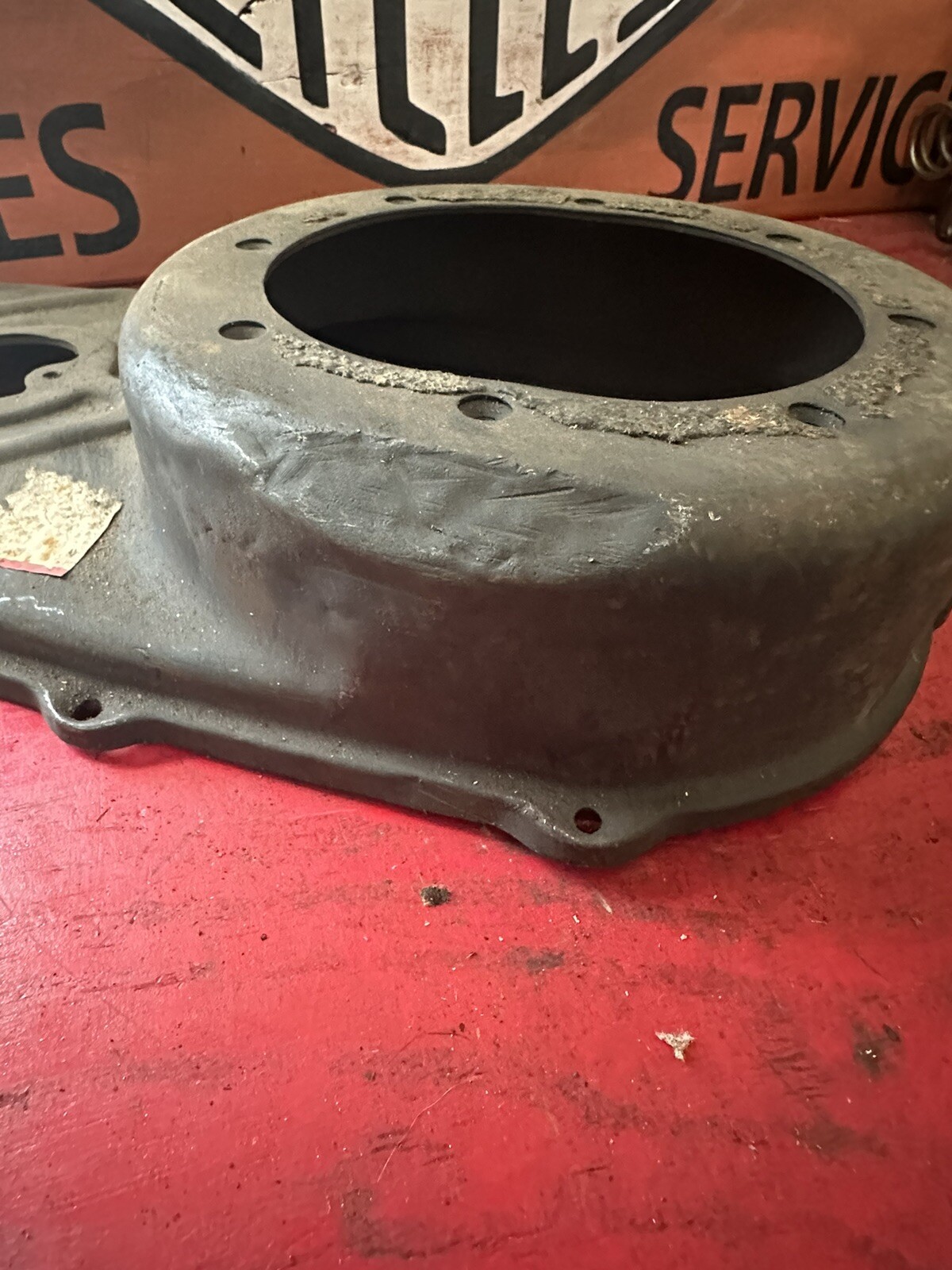 Vintage Harley OEM Knucklehead Primary Cover OG Black 98D eBay