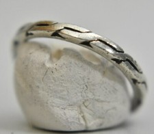rope ring southwest band slender stacker sterling silver Size  6