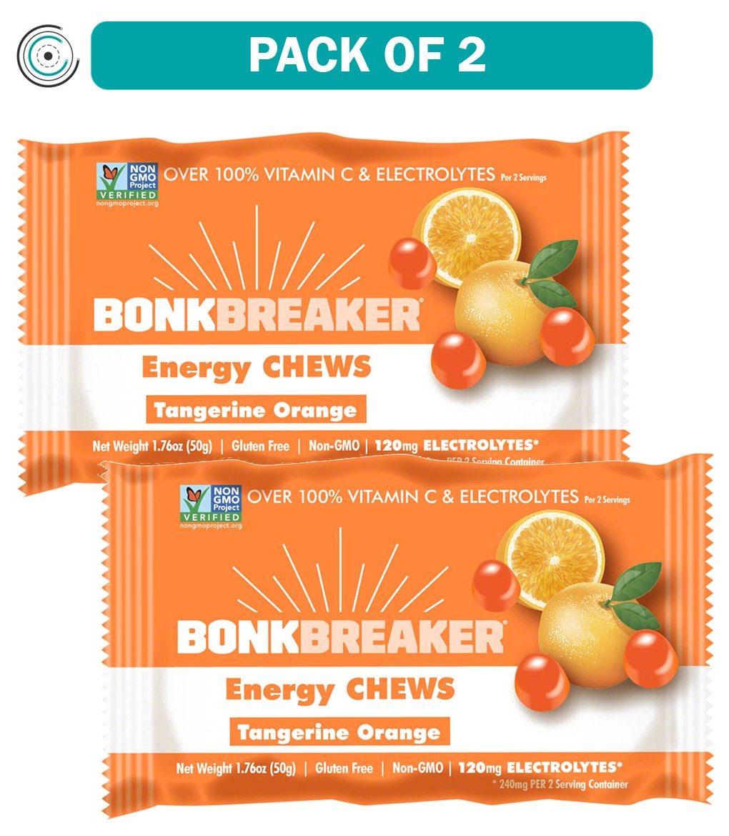Упаковка из 2 жевательных конфет Bonk Breaker Energy - Мандариново-апельсиновые, в коробке 10 упаковок