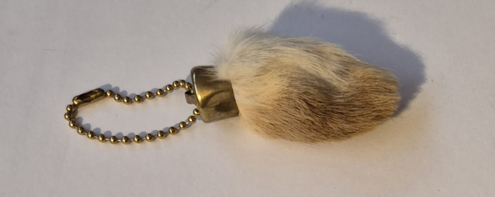 Vintage Lucky Charms USA Tan Rabbits Foot Keychain From Gumball Machine Prize