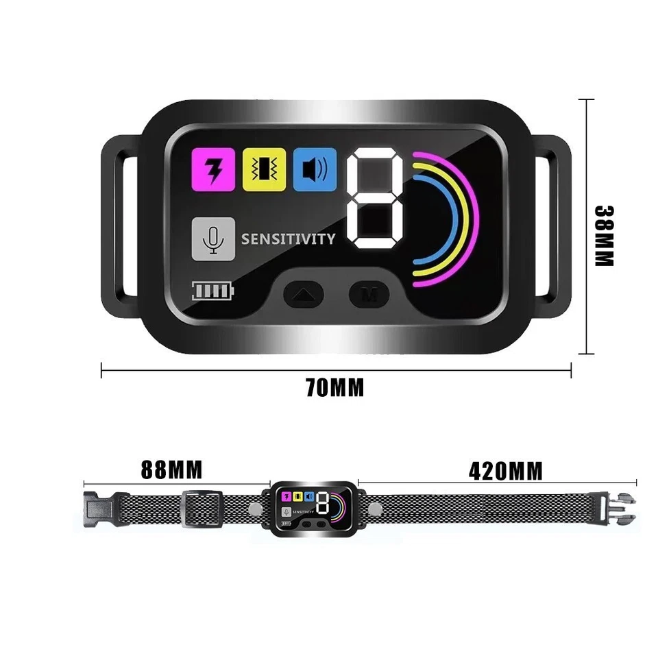 Anti Barking Dog Collar-Compact Bark Stop Training E-Collar Sound-vibrate-shock - image 3 of 4