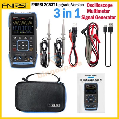 FNIRSI 2C53T 3 in 1 Handheld Digital Oscilloscope Multimeter Signal Generator