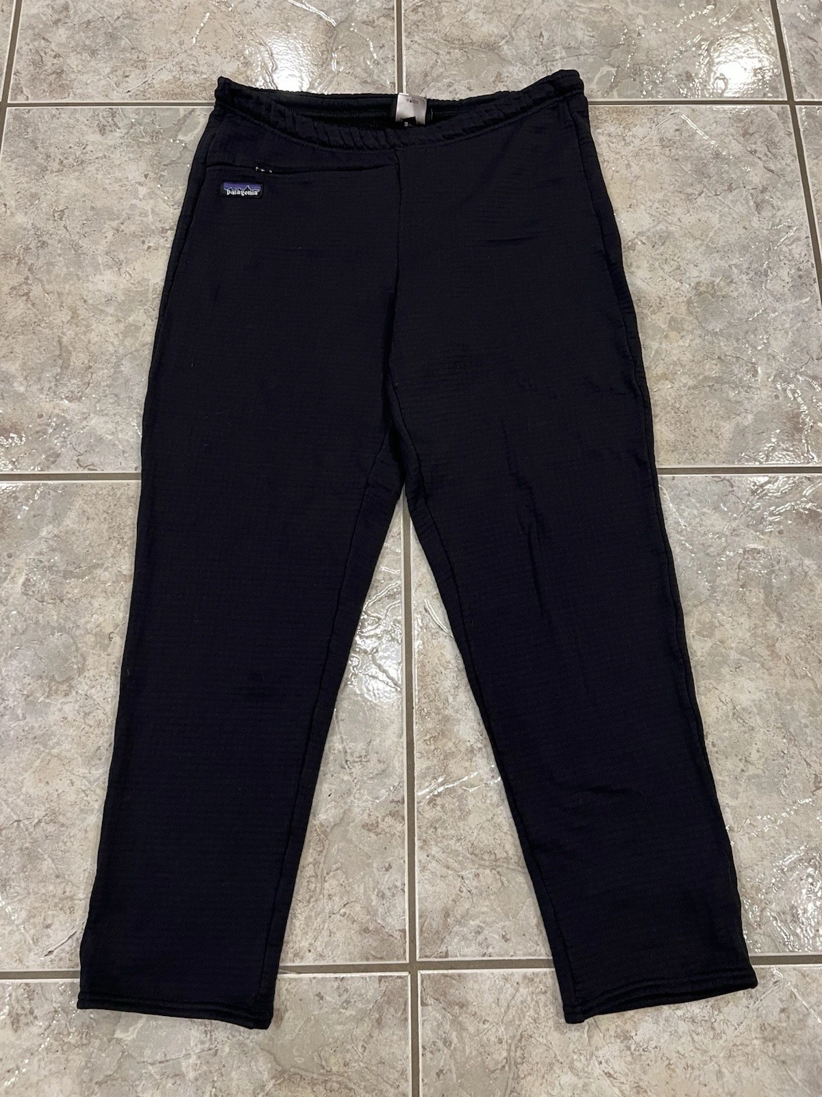 VTG Y2K Patagonia Women’s M Polartec Black Regulator Grid Fleece Lined Pants