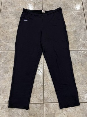 VTG Y2K Patagonia Women s M Polartec Black Regulator Grid Fleece Lined Pants