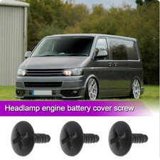 FIT SKODA HEADLIGHT ENGINE BATTERY COVER TRIM GRILLE SCREWS CLIPS 10x
