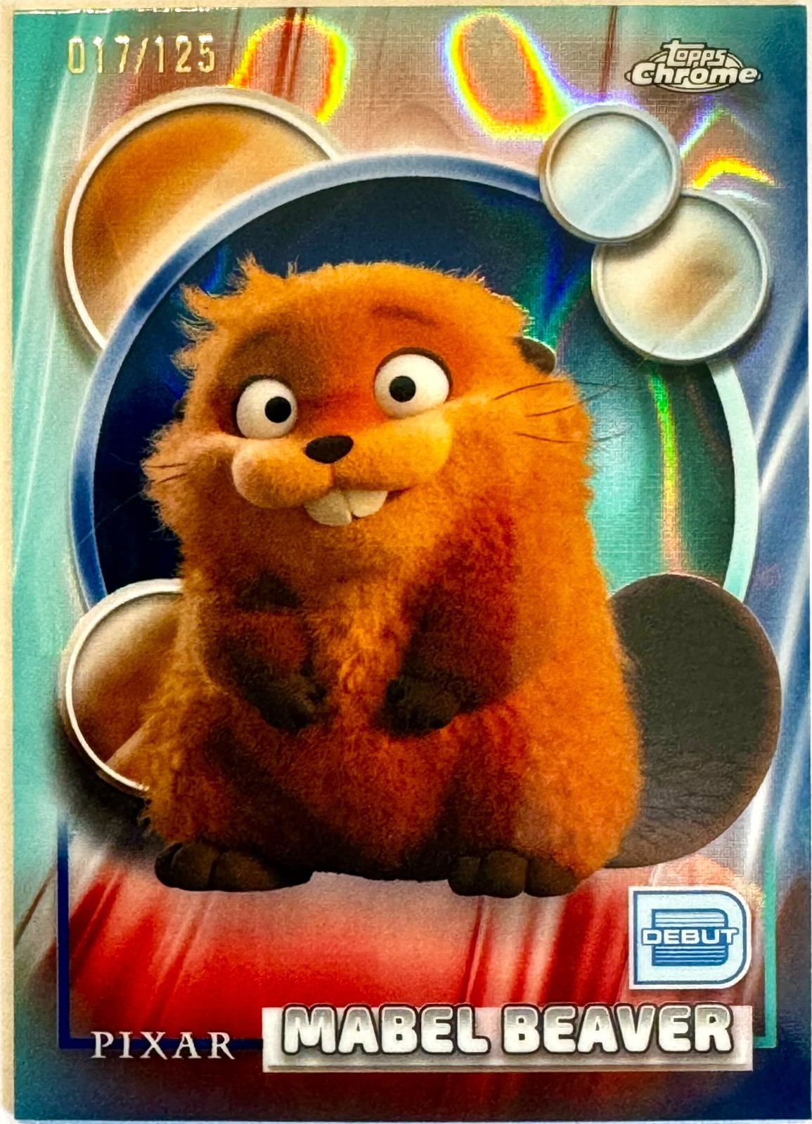 '26 Chrome Disney - Mabel Beaver - RARE Dark & Light Blue Lava Refractor /125