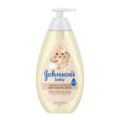 Johnson's Skin Nourishing Moisture Baby Wash, Vanilla 20.3 Fl Oz (Pack of 1) 