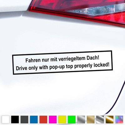Driving Only With Locked Roof Decal Bus Camper Sticker Car Gift Idea