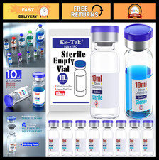 Sterile Empty Vials with Self-Healing Injection Port  Flip Off Cap - 10ml Pack