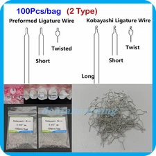 Dental Orthodontic Bracket Preformed/Kobayashi Ligature Wire Long/Short/Twist