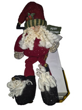 Large 20" Posable Santa Claus Shelf Sitter with Merry Christmas sign SP9