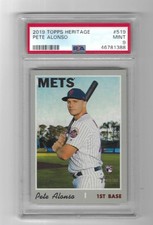 PSA 9 MINT PETE ALONSO 2019 TOPPS HERITAGE ROOKIE RC #519