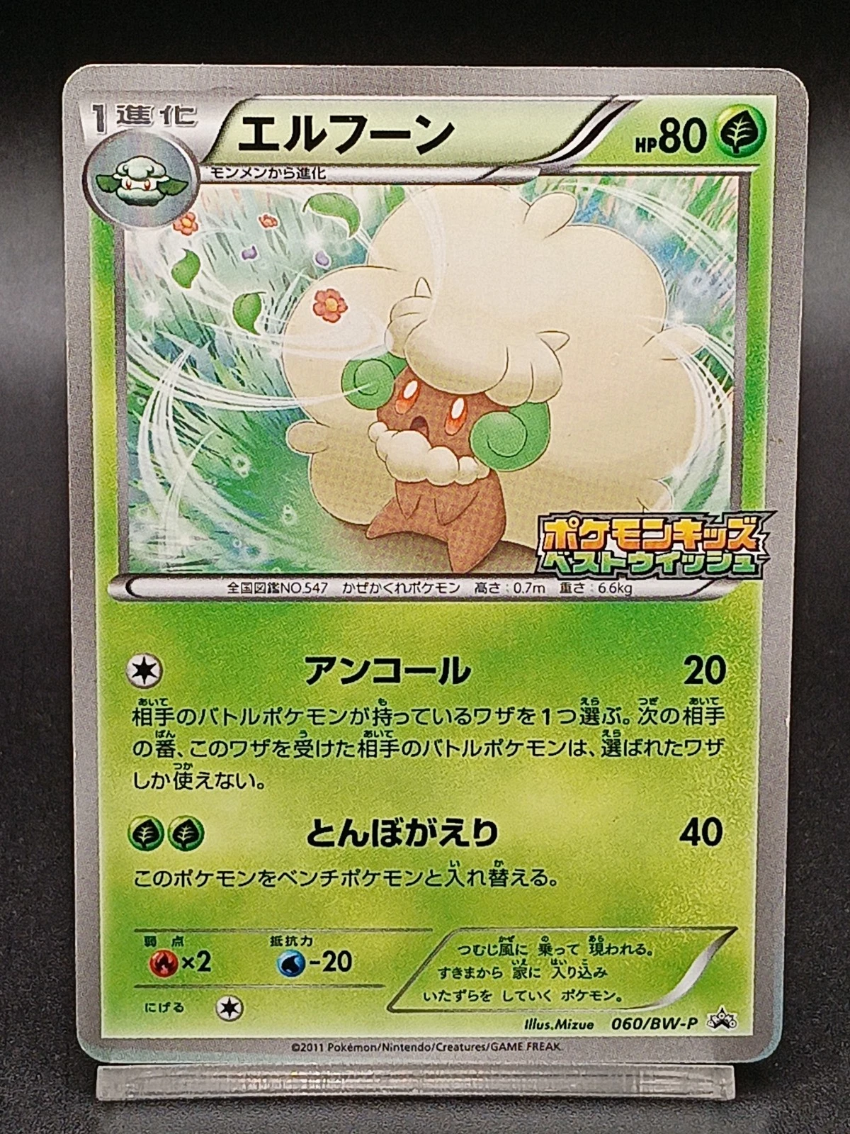 Whimsicott 060/BW-P Black & White Promo Japanese Pokemon Card A43