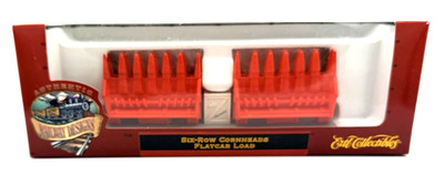 HO Scale Railway Designs Ertl Collectables Six Row Cornheads Flatcar Load #4063