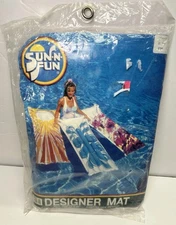 Vintage Sun N Fun Inflatable Pool Mattress 72 x 27 Designer Mat