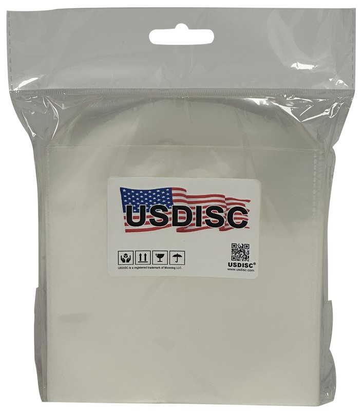 1000 USDISC Plastic Sleeves 4mil 5.2 x 5.1, (Clear) Stitches