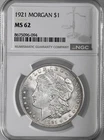 1921-P  $1  MORGAN SILVER DOLLAR  "PHILADELPHIA MINT"  NGC MS62 #8675096-094