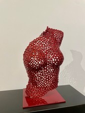 Max Johansson " Torso red woman" - Metallskulptur Höhe 50 cm