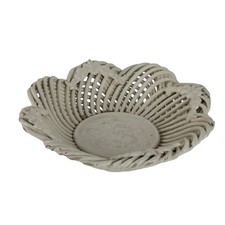 Cestino Antico Ceramica Decorazioni Veneto XIX Secolo Originale