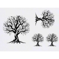 4 x 'tree' Temporary Tattoos / Transfers TO00061354 