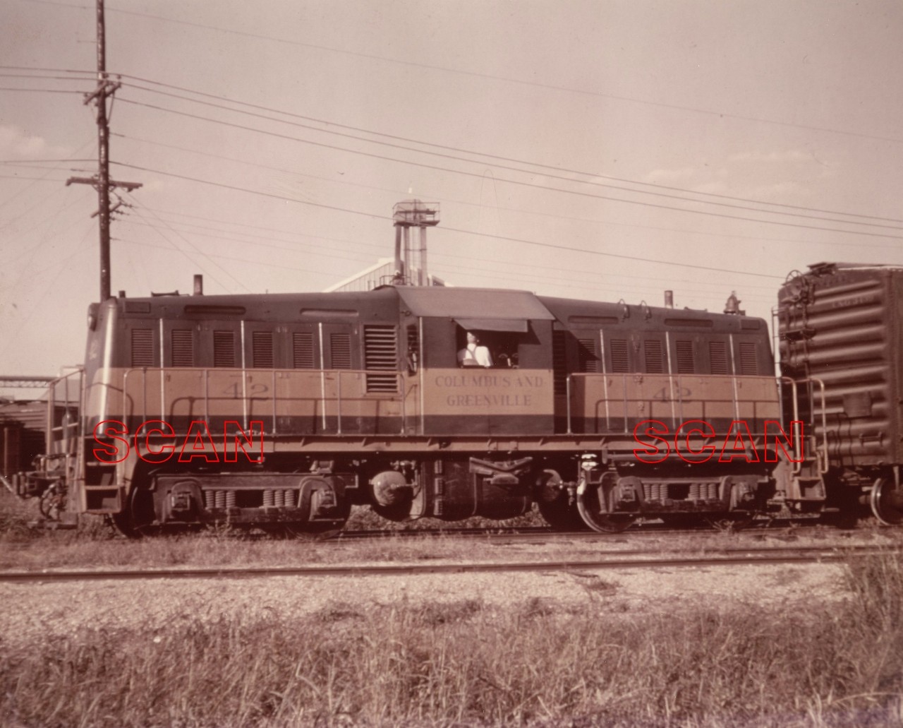 25FF999P RP 1960s? COLUMBUS & GREENVILLE RAILROAD LOCO #42 WHITCOMB 65T ...
