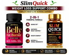 Slim Quick Weight Loss Support (Fat Burner &Melter Diet  Supplements 2PK Combo