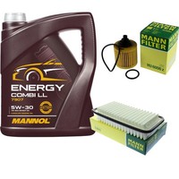 Inspektionspaket 5L Mannol Energy 5W-30 FüR Toyota Yaris 1.3 Verso S 1.33 Urban