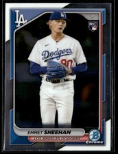2024 Bowman Chrome #37 Emmet Sheehan Rookie Card RC. rookie card picture