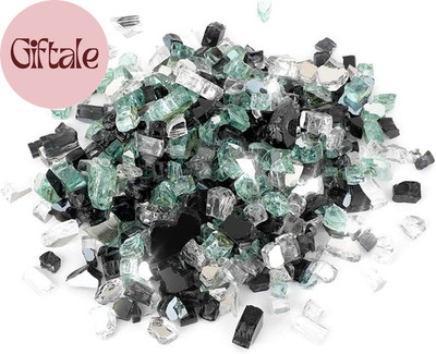 10-Pound Blended Fire Glass - 1/2 Inch Reflective Tempered Fire Glass Blended On