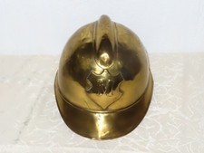 Helm Feuerwehrhelm Baden Messinghelm " M" mit Hersteller  wohl um 1900! N33