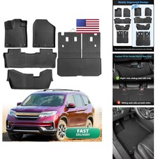 Cardium Floor Mats Cargo Liner For Honda Pilot 2016-2022 8 Seats