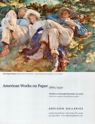 2009 JOHN SINGER SARGENT Art Gallery Exhibition The Siesta 1-Page Mag PRINT AD