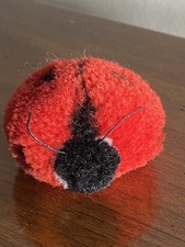 Genuine Original Steiff Miniature Wool Pompom Ladybug, Vintage Mini Cute NR 2
