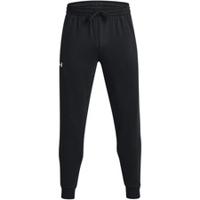 UNDER ARMOUR Mens Black & White Rival Fleece Joggers Size XL BNWOT C1436
