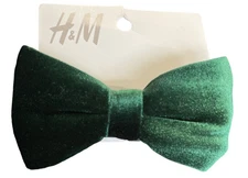 H & M Green Blended Fabric Unisex  Bow Tie New !