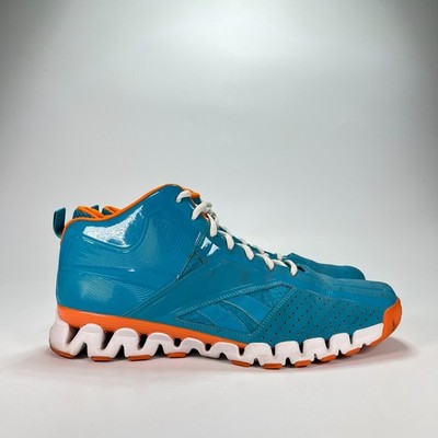 Reebok Zig Encore Miami Teal Mid Top Sneakers Basketball Shoes Men s Size 13