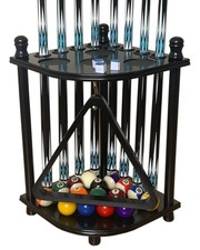 Floor Pool Cue Rack Hold 8 Cue Sticks  Billiard Accessories. Corner Stand Po...