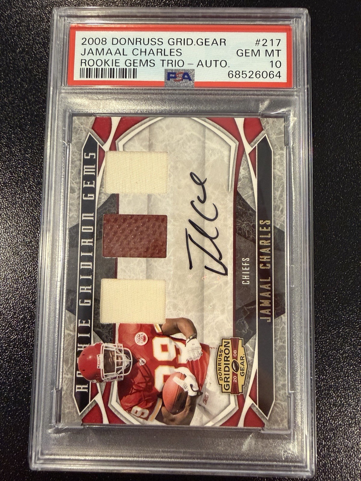 Jamaal Charles Donruss Gridiron Gear #217 Rookie Gems Jersey